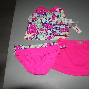 Popisicle 3 Pcs ZeroXposur Tankini Swimsuit Sized 6 New